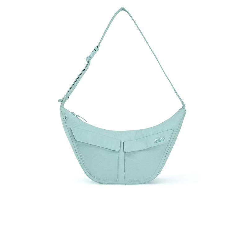 FILA X MAISON KITSUNÉ Fabric Shoulder Bag Unisex Dusty Blue