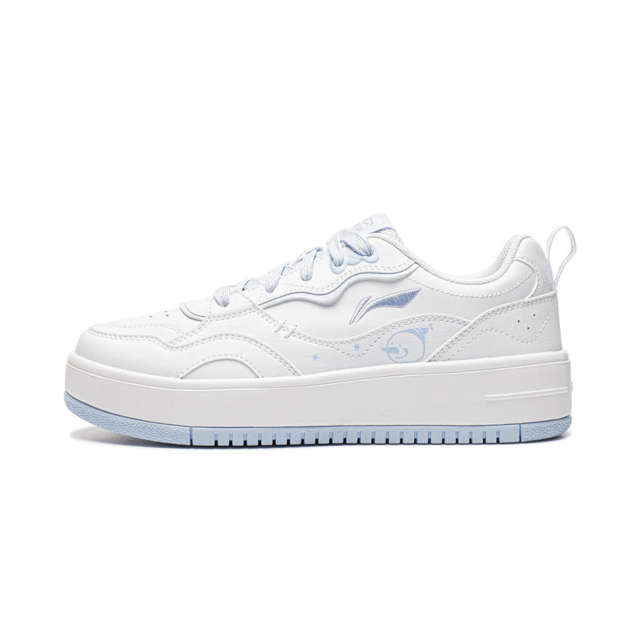 Li-Ning Li Ning Cheese Skateboard Shoes Women's Low Top Standard White