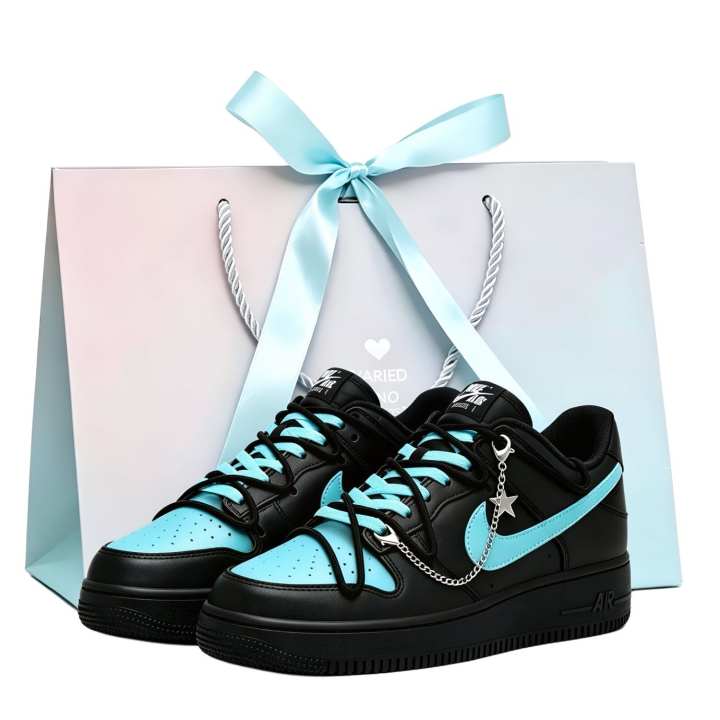 Nike Nike Air Force 1 Skateboard Shoes Unisex Low Top Cyan