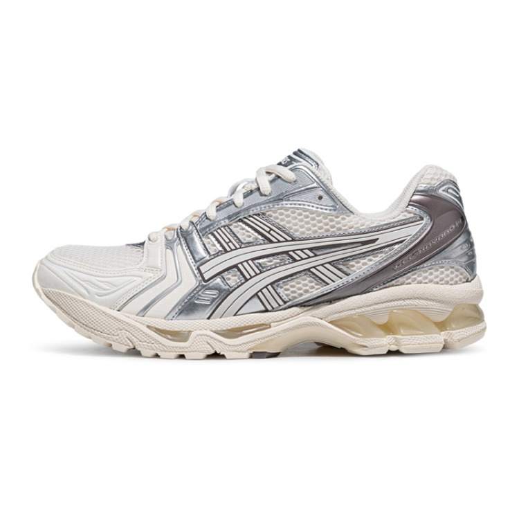 ASICS Gel Kayano 14 Running Shoes Unisex Ecru Silver