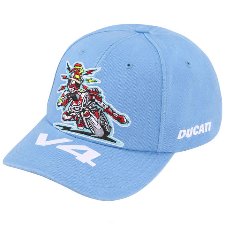 Supreme Supreme SS24 WEEK 16 Supreme®/DUCATI® 6-PANEL HAT Cotton Peaked Cap Unisex Couple Style Blue