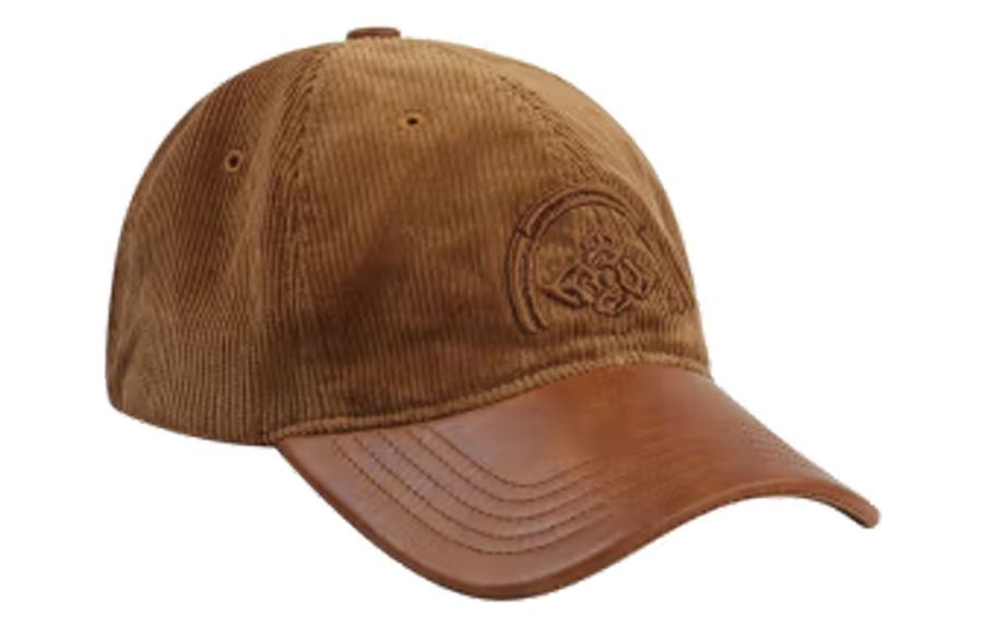 EVISU EVISU Cotton, Elastane, Cow Leather Baseball Caps Men's Brown