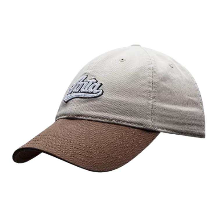 Anta Letter Print Enzyme Wash Baseball Caps Unisex Light Khaki