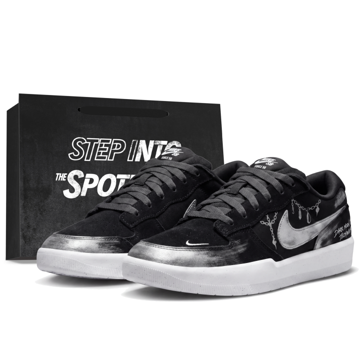 Nike Nike SB Force 58 Skateboard Shoes Men's Low Top Black/Gray/White/Silver