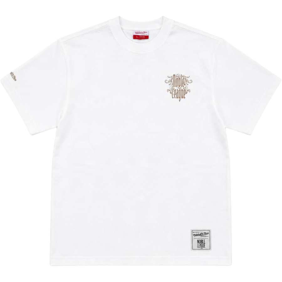 Mitchell Ness Mitchell Ness T Shirts Men's White Crew Neck Moderate
