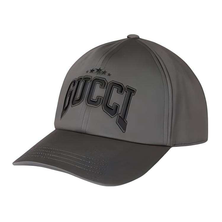 GUCCI 2025 Early Spring Collection Canvas Baseball Caps Men's Gray