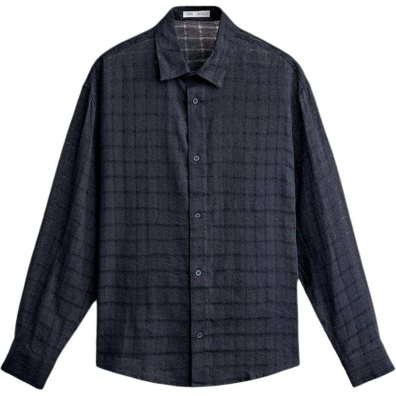 ZARA Shirts Men's Sea Blue Moderate