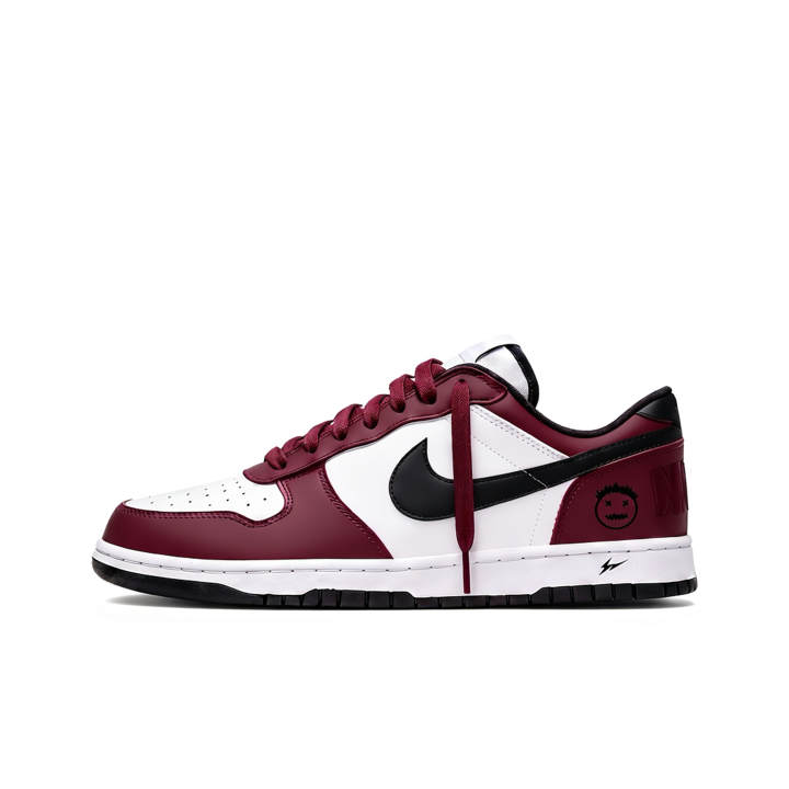 Nike Nike Big Skateboard Shoes Men's Low Top Black/White/Red