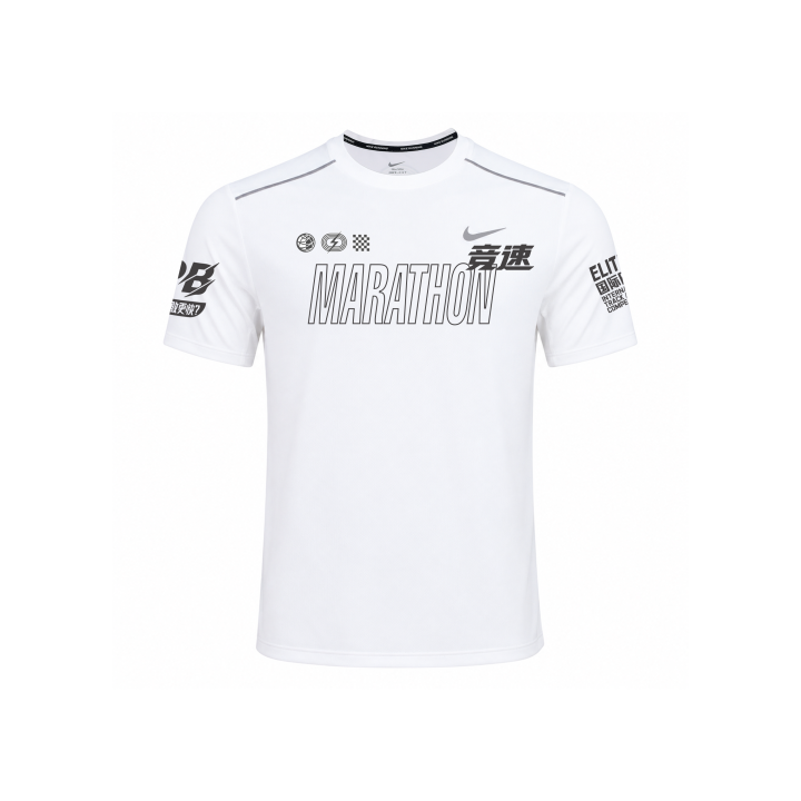 Nike Nike MILER Running T Shirts Men's White Moderate