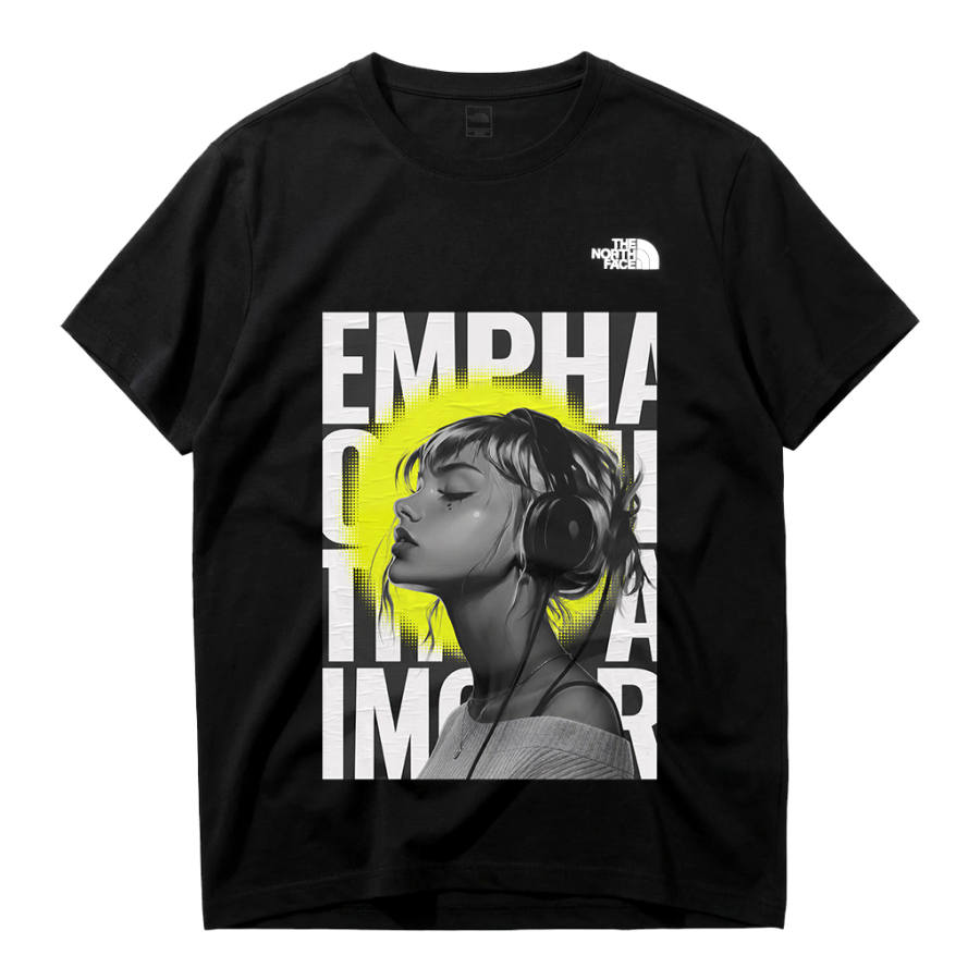 THE NORTH FACE T Shirts Unisex Black Crew Neck Moderate