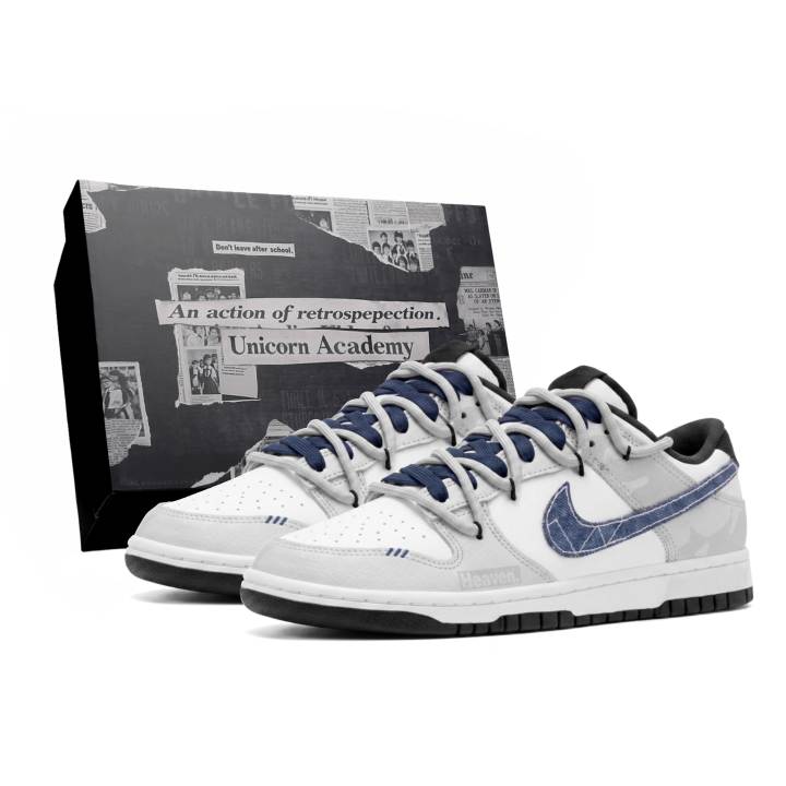 Nike Nike Dunk Skateboard Shoes Men's Low Top Blue Gray
