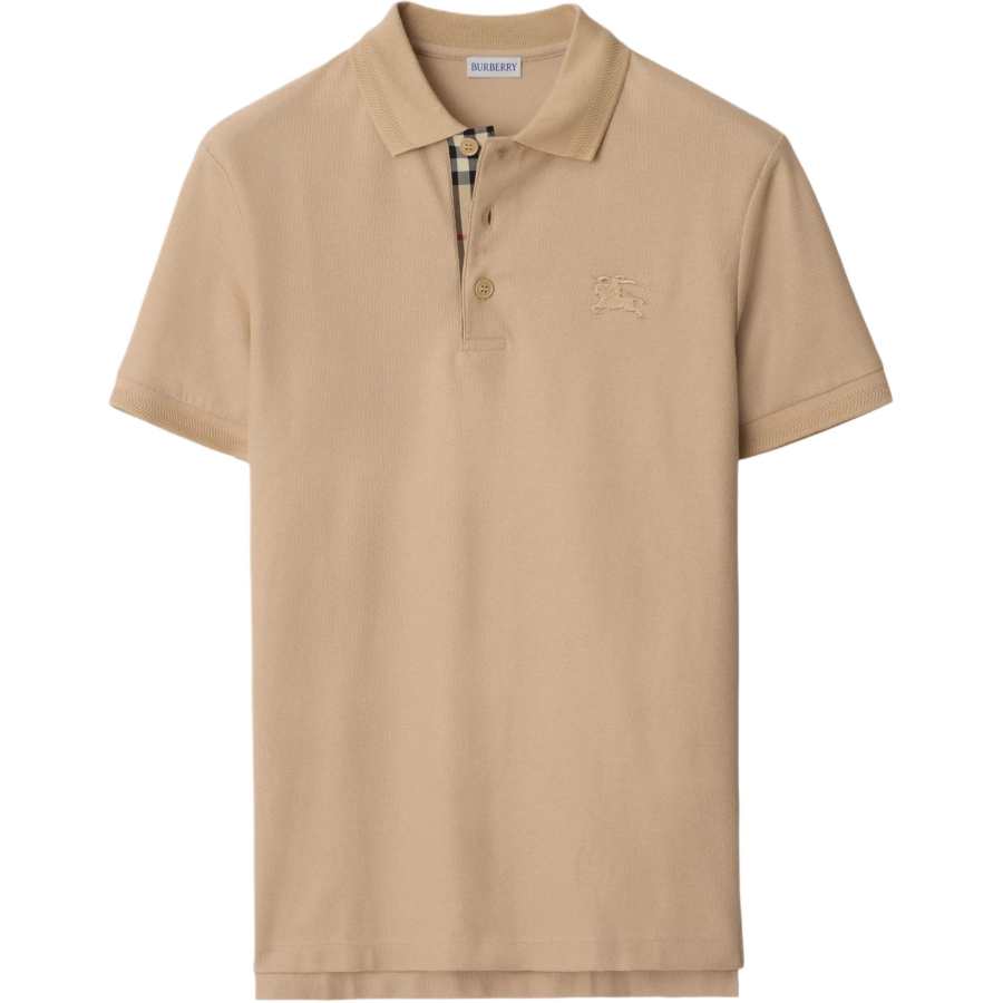 Burberry Polo Shirts Men's Light Camel Polo Collar Moderate Straight Fit