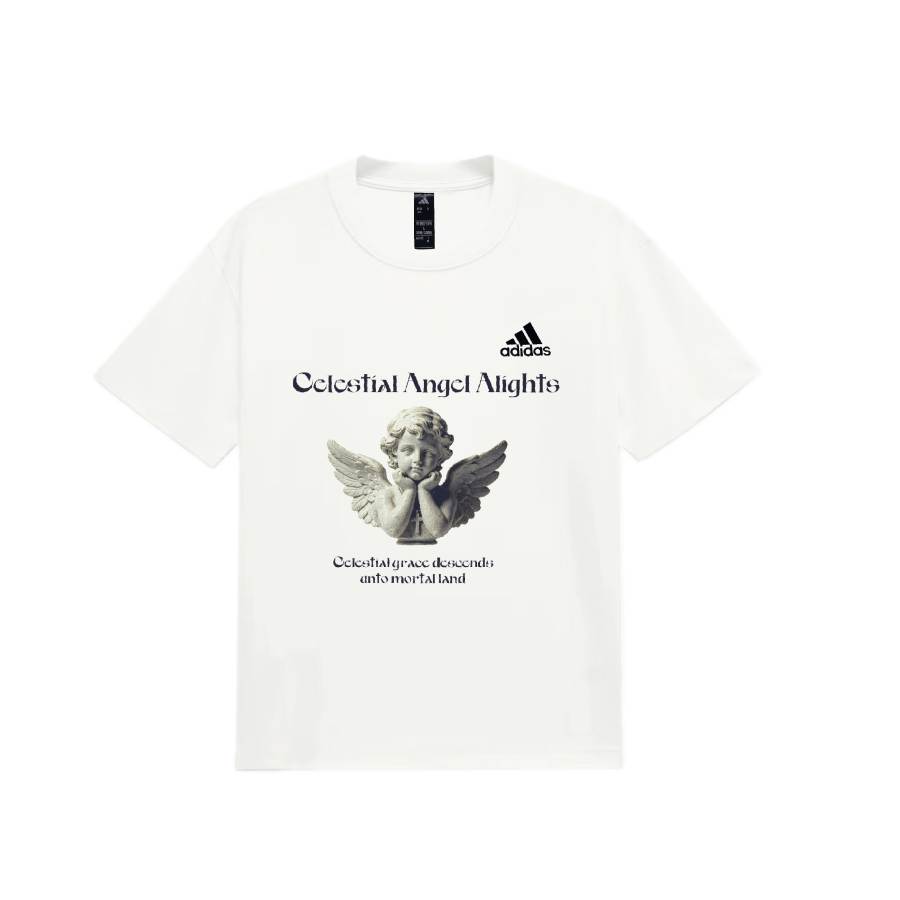 Adidas Adidas MUST HAVES T Shirts Unisex Ivory Crew Neck Moderate Straight Fit