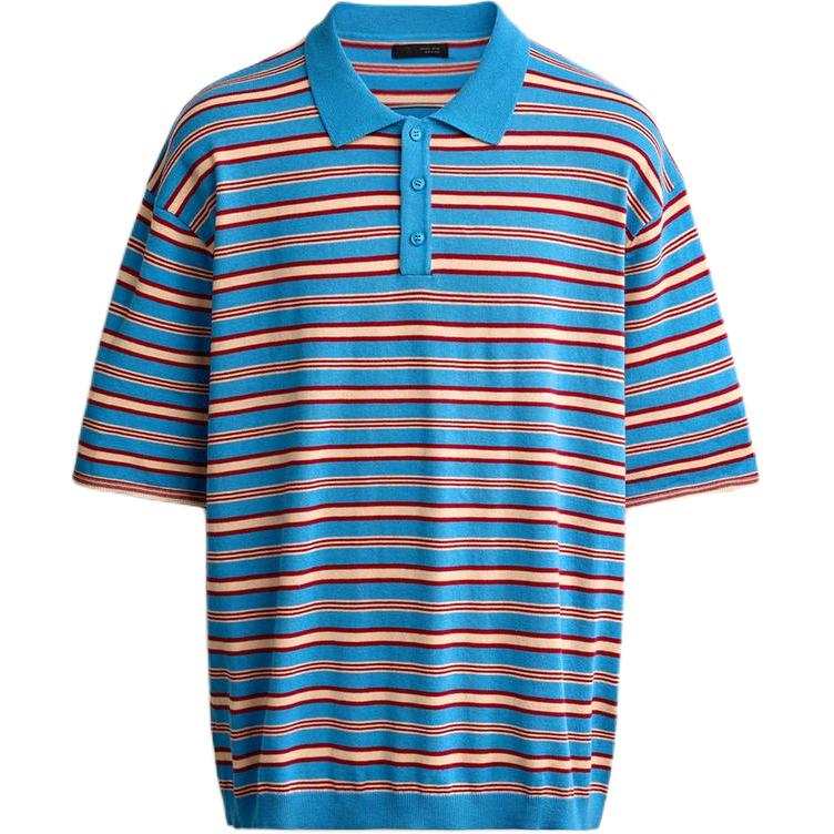 ZARA Polo Shirts Men's Light Blue Moderate