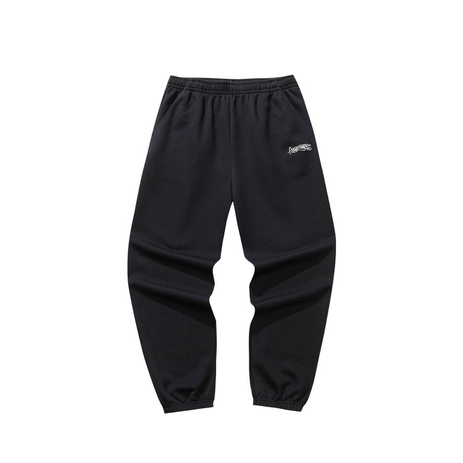 ANTA ANTA Life Collection Knitted Sweatpants Men's Basic Black 3 Moderate Cuffed Pants