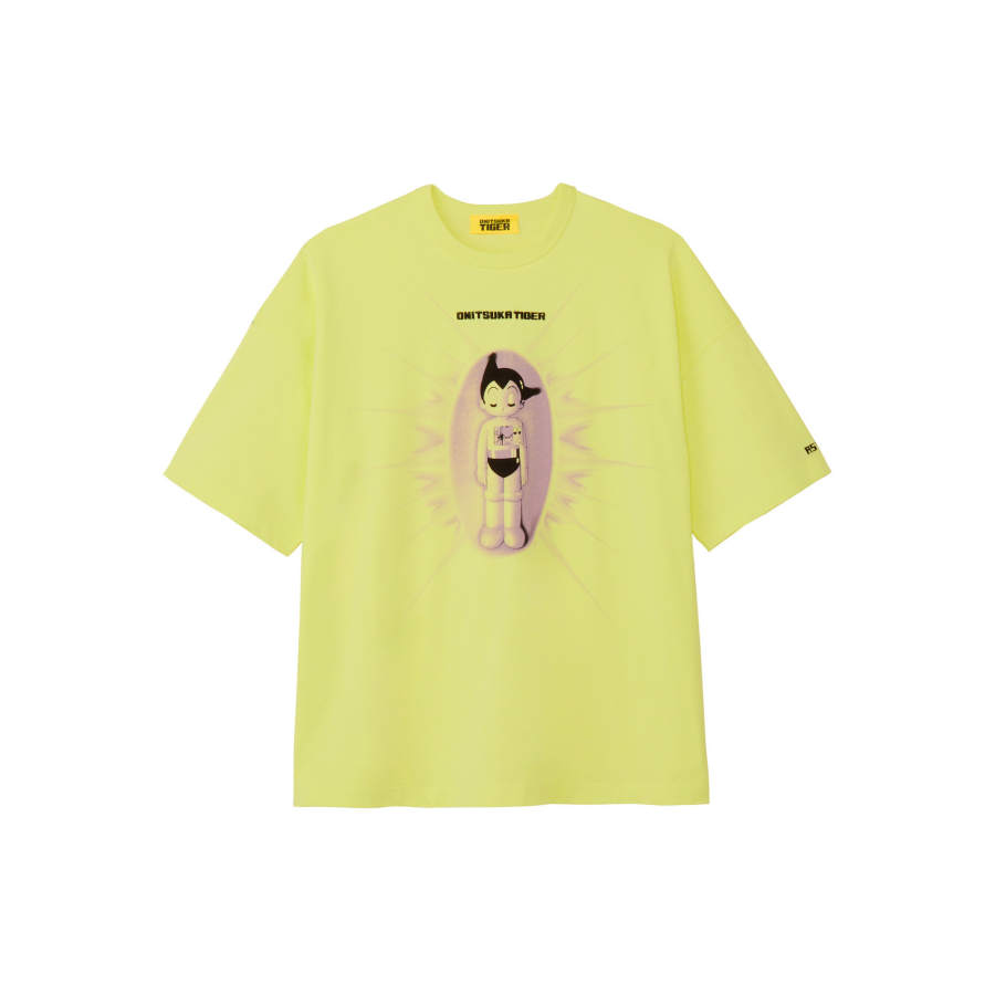 Onitsuka Tiger T Shirts Men's Yellow Crew Neck Moderate