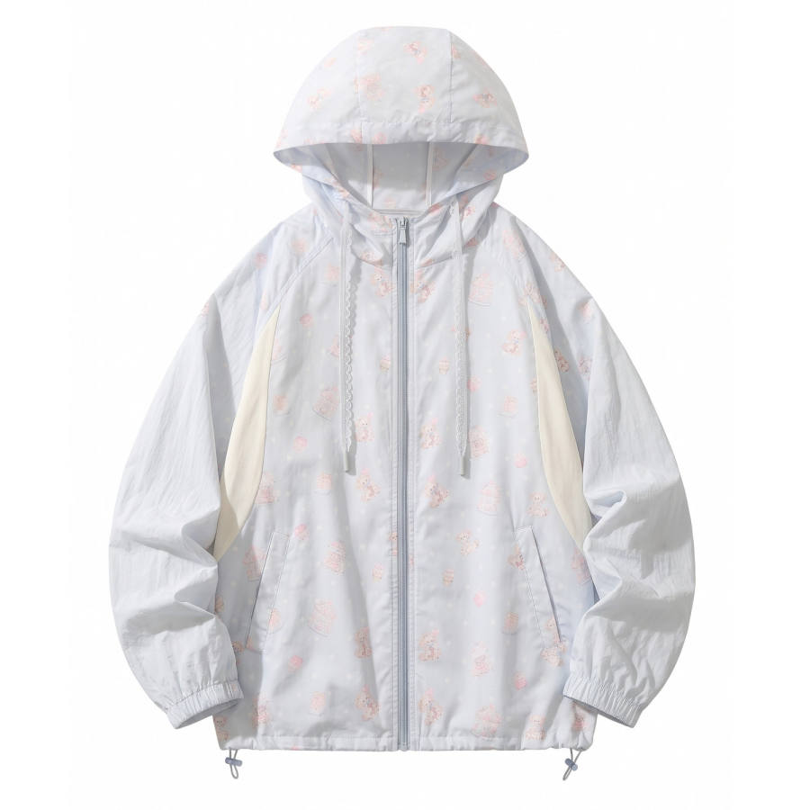 SNBL Sun Protection Clothing Women's Blue Hooded Non Detachable Thin