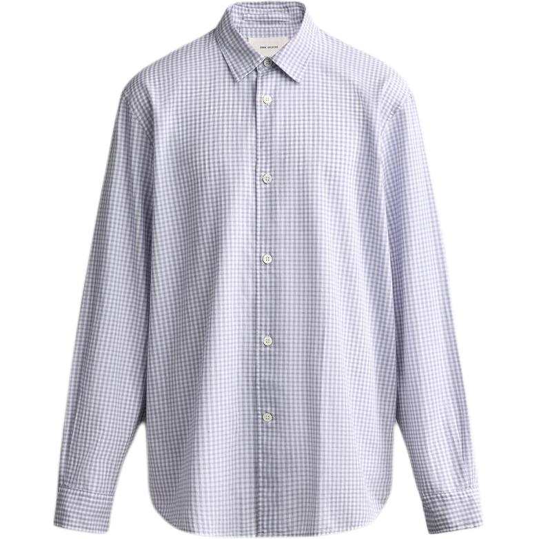 ZARA ORIGINS Shirts Men's Blue/Light Purple Lapel Moderate