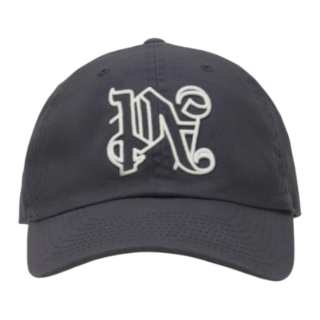 PALM ANGELS Cotton Baseball Caps Unisex Smoke Gray