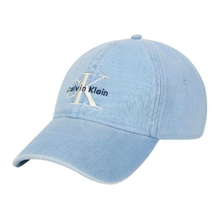 CALVIN KLEIN Brand Logo Baseball Caps Unisex Medium Blue