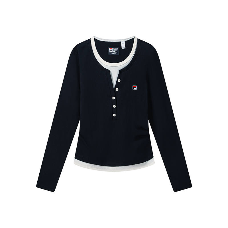 FILA Heritage Knitwear Women's Legend Blue NV Crew Neck Moderate Other