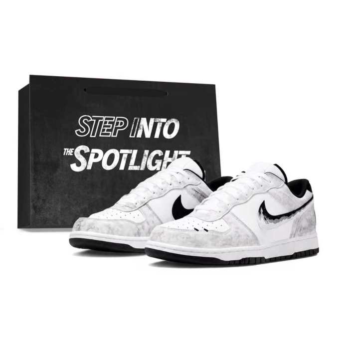 Nike Nike Big Skateboard Shoes Men's Low Top Gray White