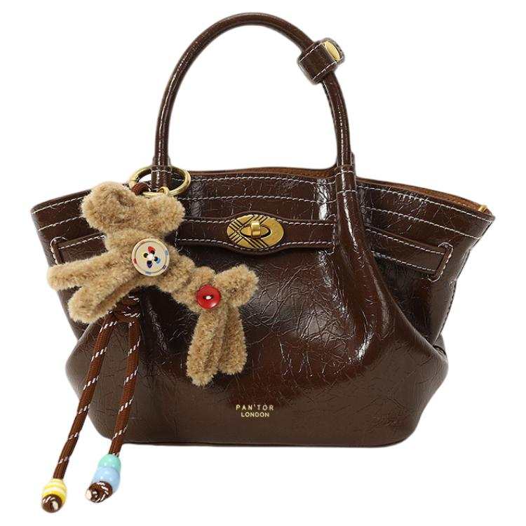 PAYOT PAYOT Synthetic Leather Handbag Regular Women's Coffee