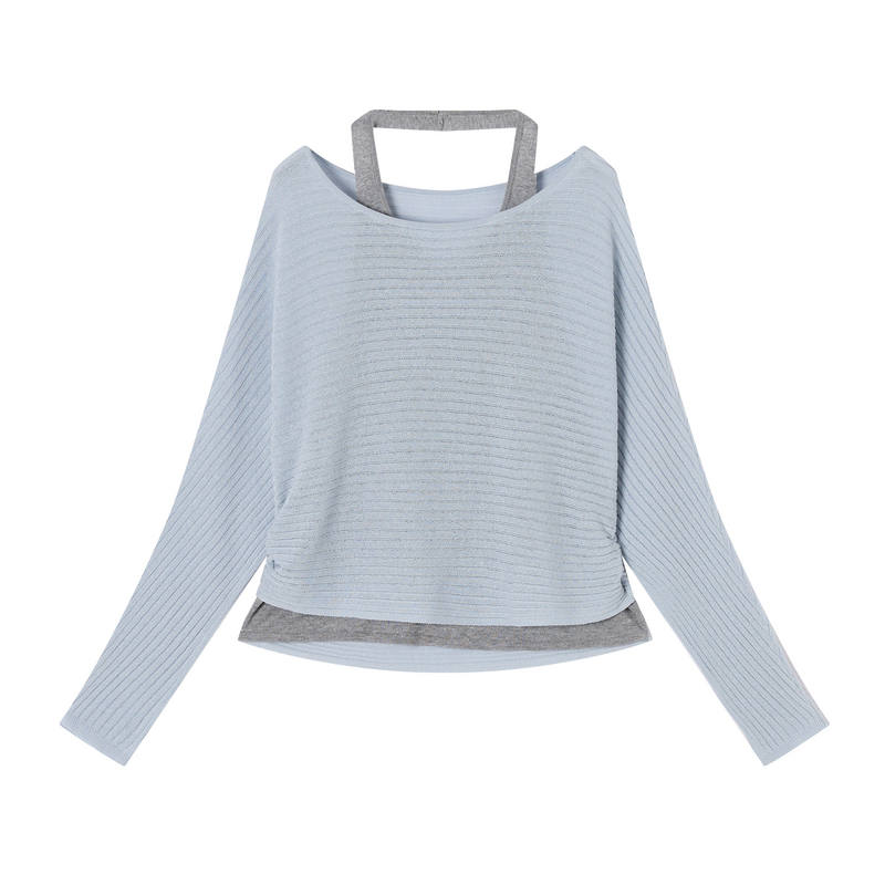 XIANGYING Knitwear Women's Blue Camisole Moderate