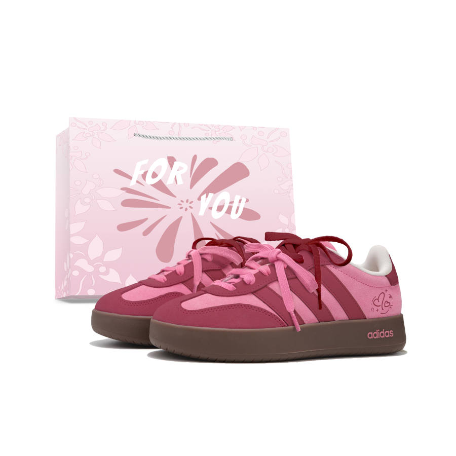 Adidas Adidas BARREDA German Army Trainers Women's Low Top Pink Brown Contrast