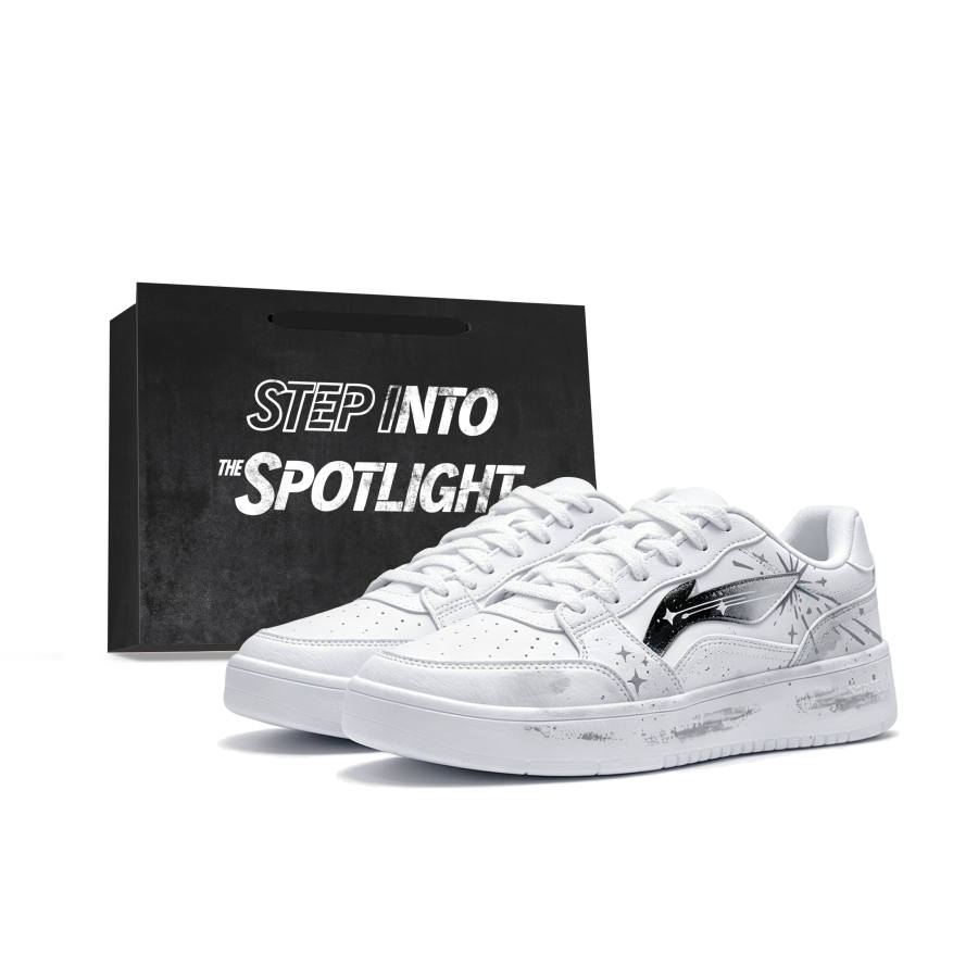 Li-Ning Li Ning Sycee Skateboard Shoes Unisex Low Top White Gray
