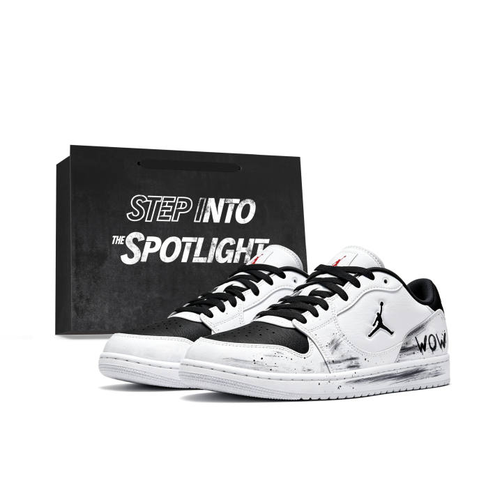Jordan Jordan COURT CONNECT Skateboard Shoes Unisex Low Top Black/White
