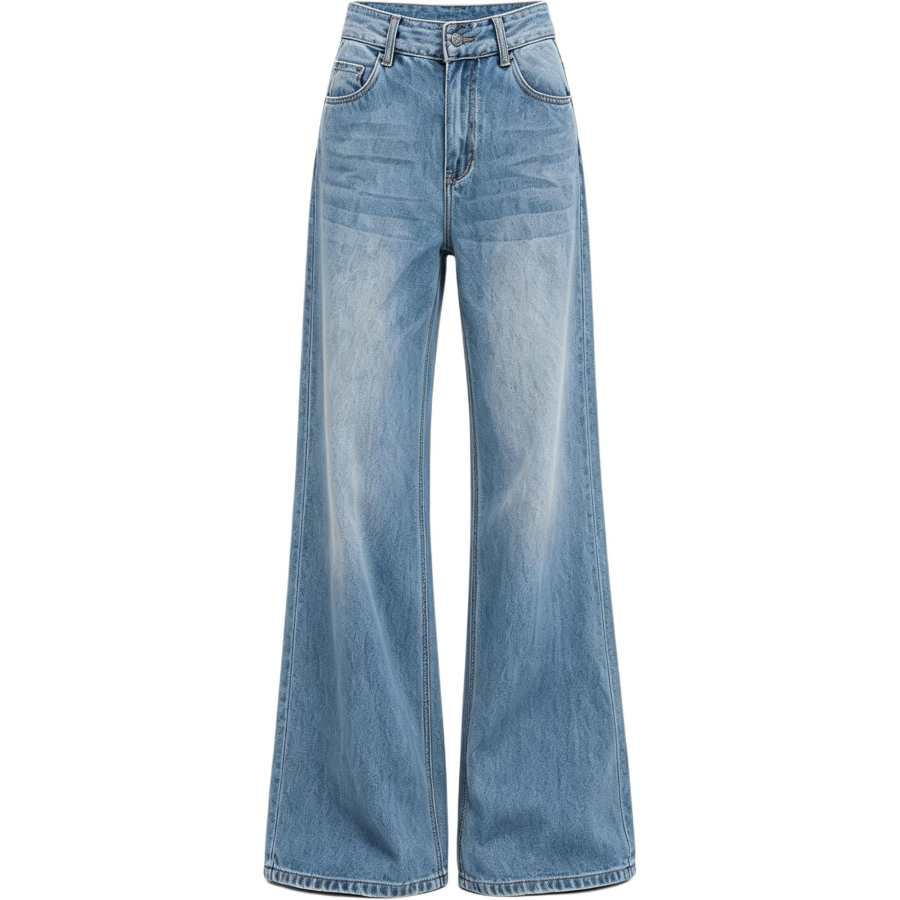 CHARM GLOW Jeans Women's Blue Moderate Straight Fit Pants