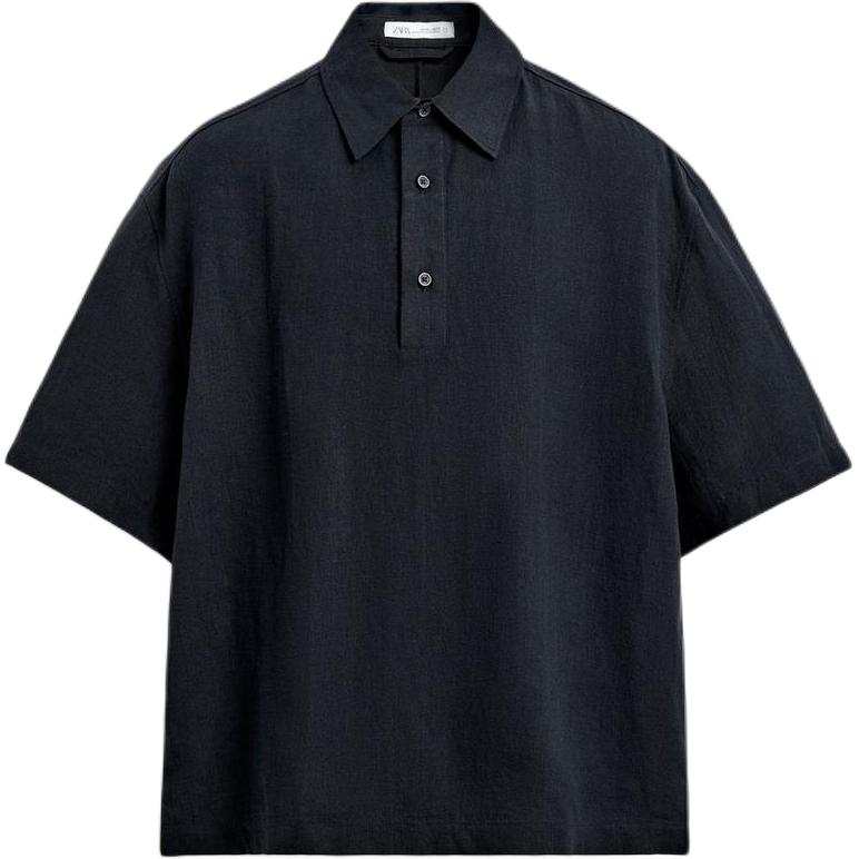 ZARA Polo Shirts Men's Deep Sea Blue Moderate