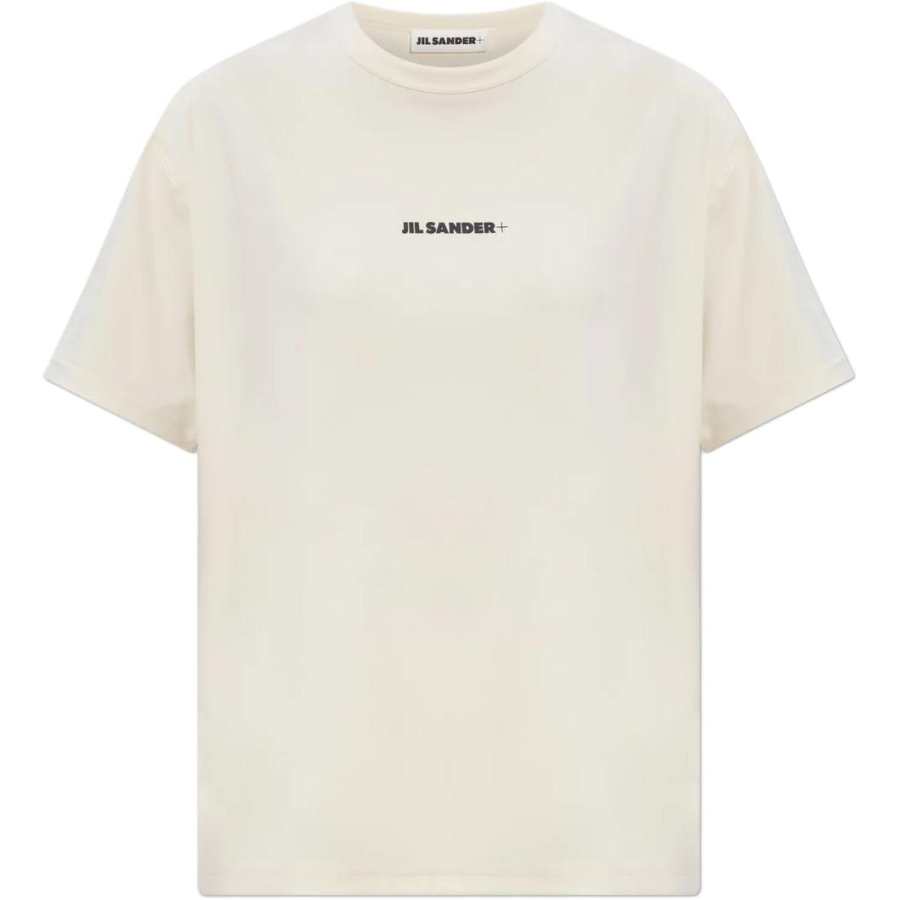JIL SANDER T Shirts Women's Ecru Crew Neck