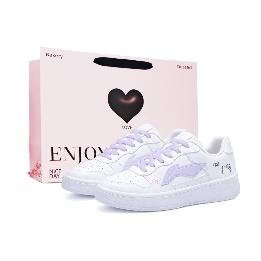 Li-Ning Li Ning Floating Boat Skateboard Shoes Women's Low Top White Purple Colorway