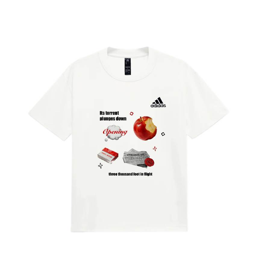 Adidas Adidas MUST HAVES T Shirts Men's Ivory Crew Neck Moderate Straight Fit