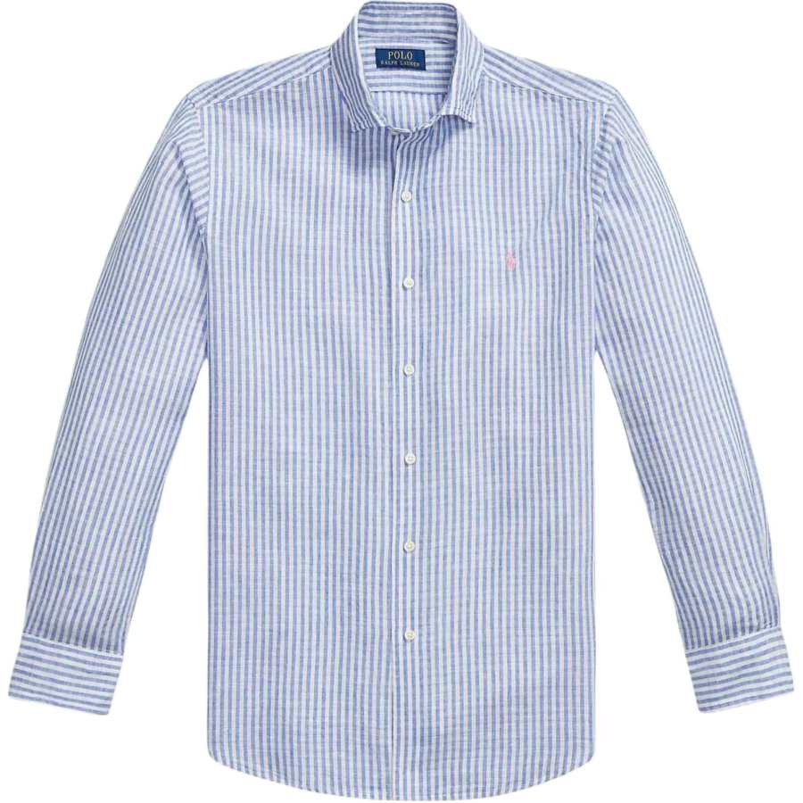 Polo Ralph Lauren Shirts Men's Blue Lapel Moderate Straight Fit