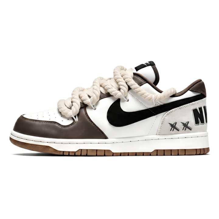 Nike Nike Big Skateboard Shoes Men's Low Top Dark Chocolate Brown/Ecru/Pure Matte Black/Light Distressed Beige Gray