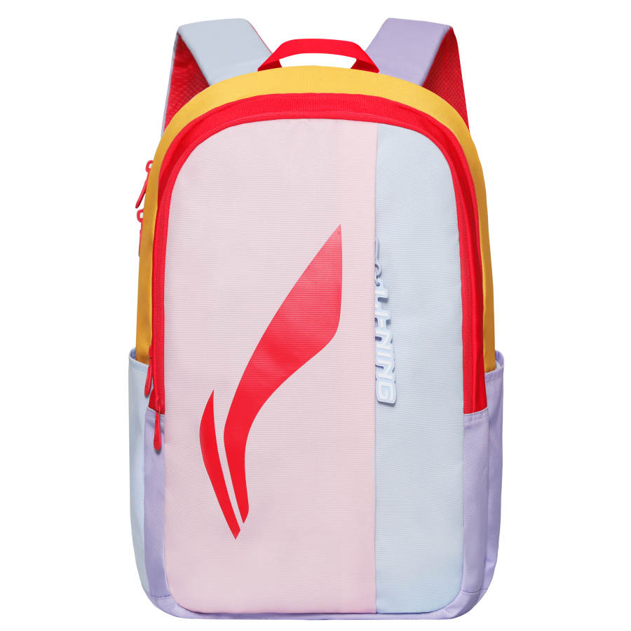 Li-Ning Li Ning Polyester Backpack Medium Large Unisex Profit Pink/Island Blue