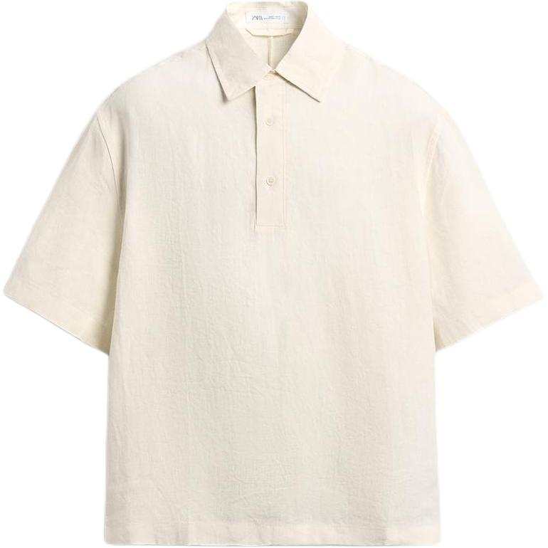 ZARA Polo Shirts Men's White Moderate