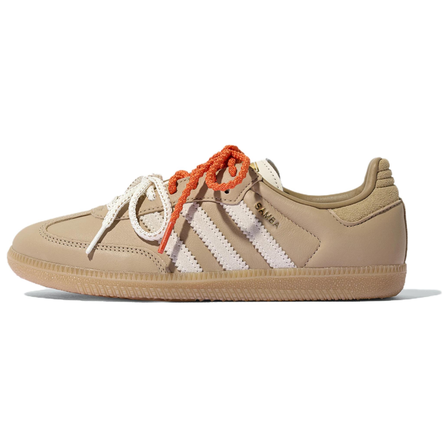 Adidas Originals SAMBA OG German Army Trainers Women's Low Top Magic Light Brown/Ivory/Cardboard Yellow