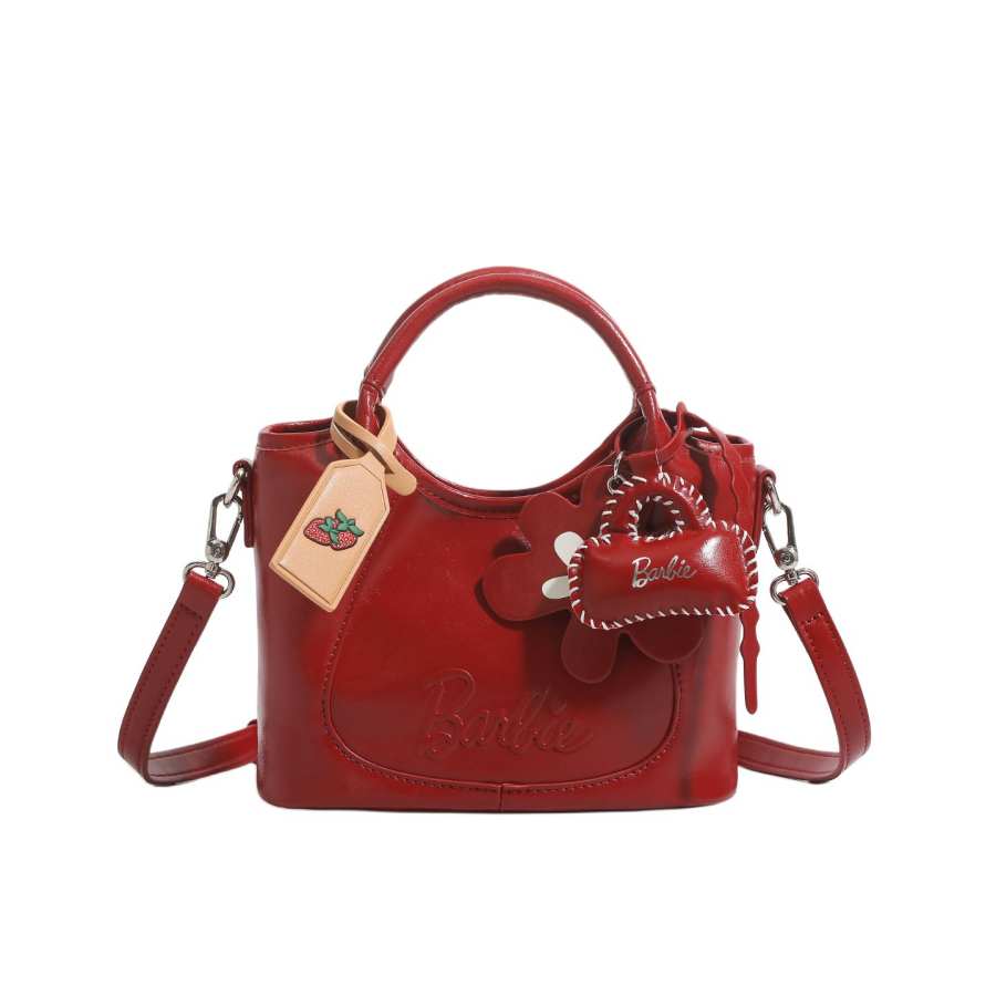 Barbie Synthetic Leather Handbag Women's Pink