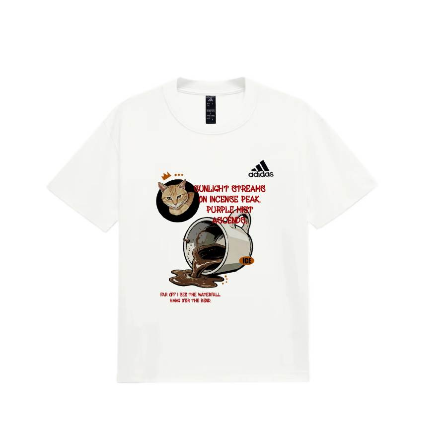 Adidas Adidas MUST HAVES T Shirts Unisex Ivory Crew Neck Moderate Straight Fit