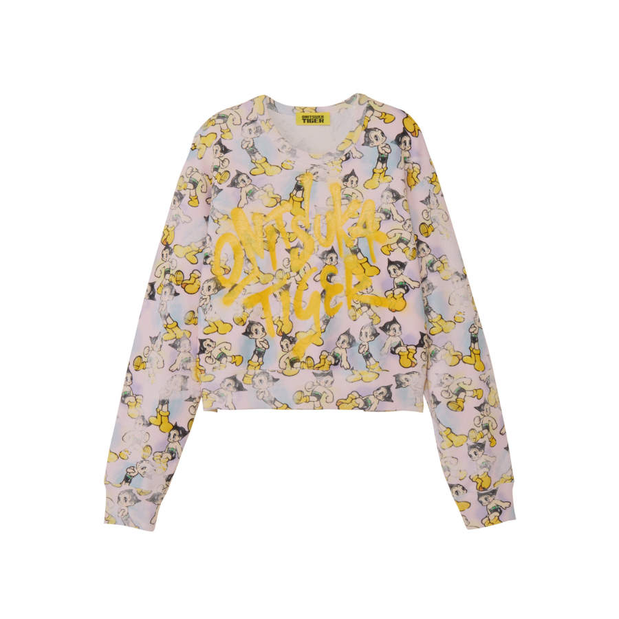 Onitsuka Tiger Sweatshirts Women's Light Pink Crew Neck Moderate