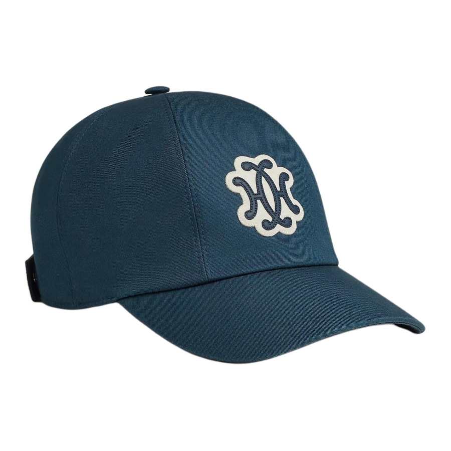 HERMES Serena Lift Cap Cotton Baseball Caps Women's Blue