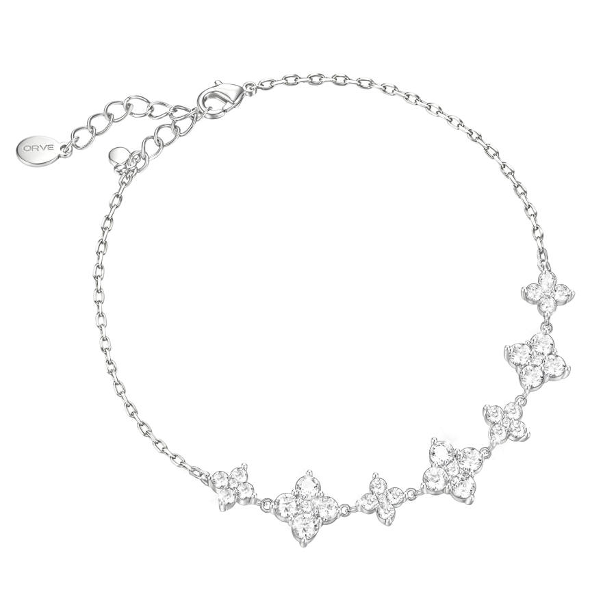 Disney Zircon Bracelets Women's Silver White
