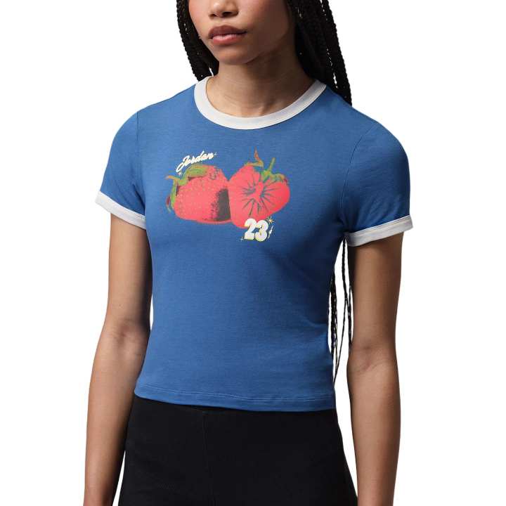 Jordan Jordan T Shirts Women's True Blue/Sail White Crew Neck