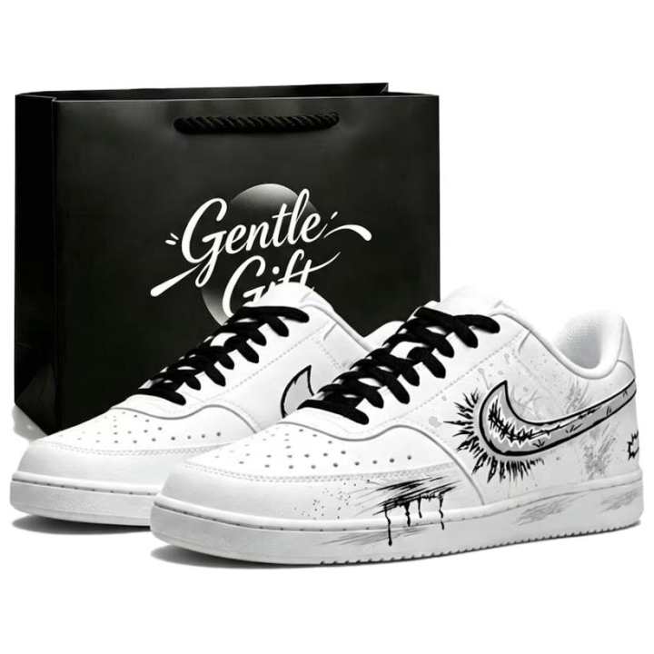Nike Nike Court Vision 1 Skateboard Shoes Unisex Low Top Black/White