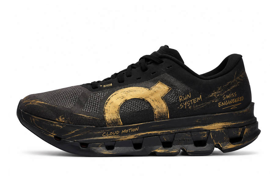 On Cloudflow 5 Running Shoes Women's Low Top Gold