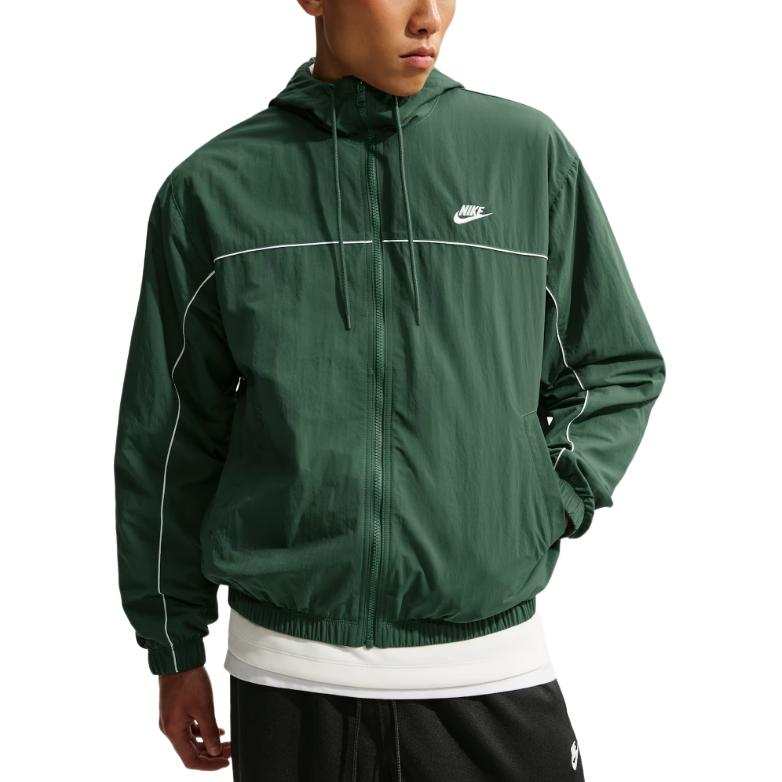 Nike Nike Club Jackets Men's Green Hooded Non Detachable Moderate